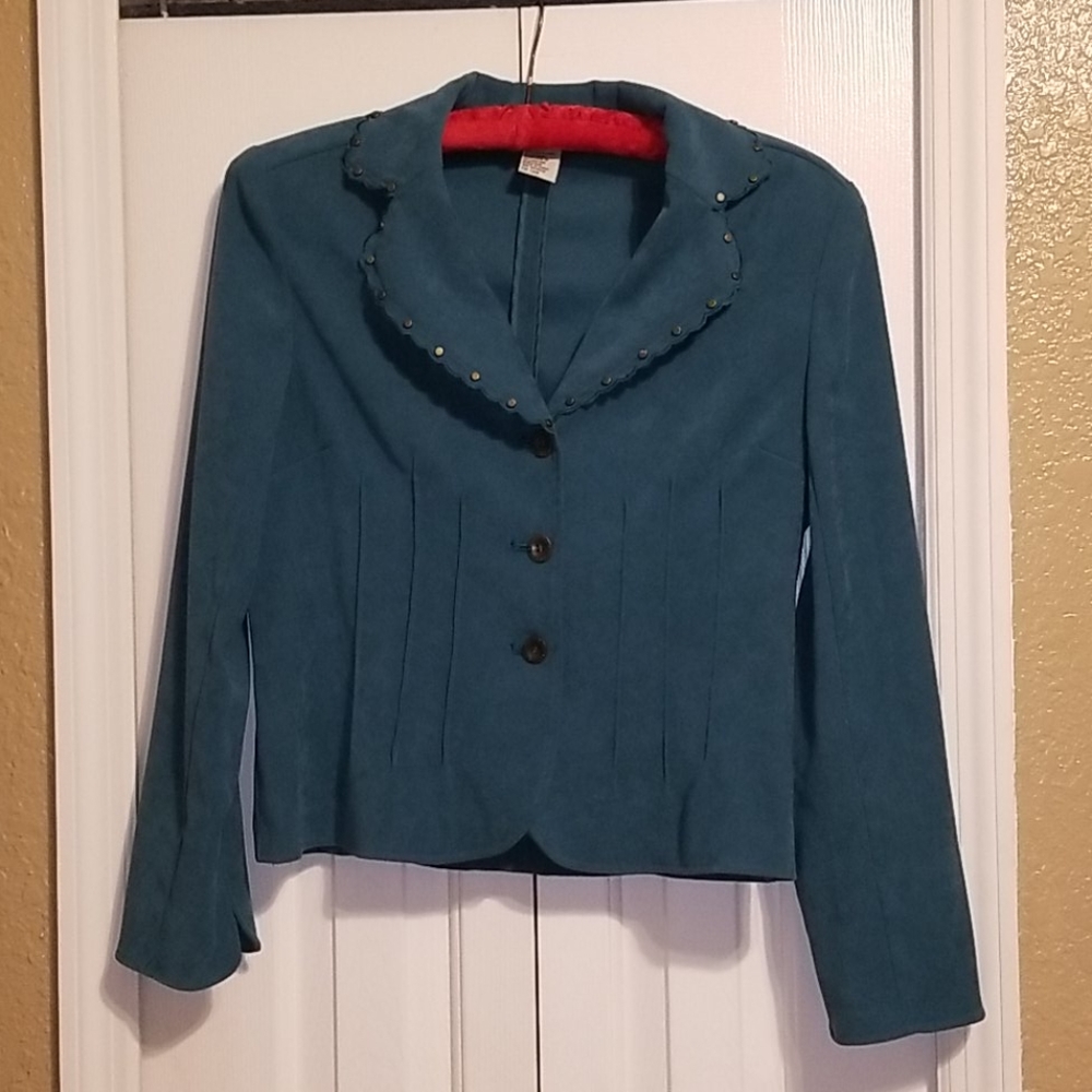 Very cute hunter green waist length jacket